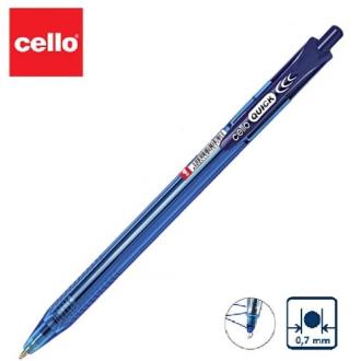 Ручка шариковая автом. Cello Quick, 0,7 мм , синий - Officedom (1)