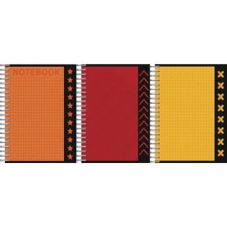 Тетрадь общая на спирали "Яркий минимализм: красн., желт., оранж." А5, 96 л., клетка (9226/<wbr>3-EAC) - Officedom (1)