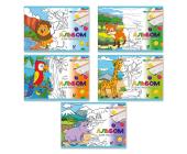 Альбом для рисования, А4, 12л., на скобе, 100 г/м2, Зоопарк, SVETOCH 12АЛСК4_1_3_9 | OfficeDom.kz