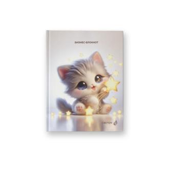 Бизнес-блокнот A6, 64 л., клетка, Замурчательный пушистик, ББ93, SVETOCH - Officedom (1)