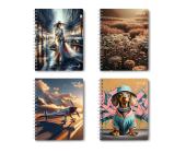 Тетрадь общая на спирали А5, 96 л., клетка, МИКС-Супер-ассорти, с двойной обложкой, SVETOCH 01210 | OfficeDom.kz