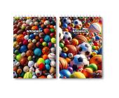 Блокнот на спирали А5, 80л., клетка, Яркий мяч, SVETOCH Б127 | OfficeDom.kz