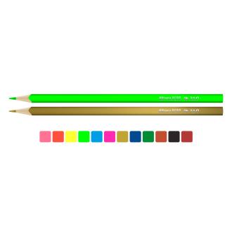 Карандаши цветные трехгранные, 12 цветов (6 неоновых+6 металлик), LGMNCP-12, Лео Играй - Officedom (2)