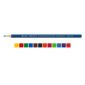 Карандаши цветные акварельные, 12 цветов, в металлической коробке, JIV-WCPM-1012, ВКФ Живопись - Officedom (2)