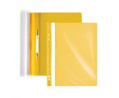 Папка-скоросшиватель с перфорацией, А4, 0,13/0,17 мм, ПП, желтый матовый, Forofis | OfficeDom.kz