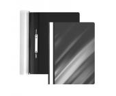 Папка-скоросшиватель, А4, 0,14/0,18 мм, ПП, черный глянцевый, Forofis | OfficeDom.kz