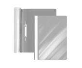 Папка-скоросшиватель, А4, 0,14/<wbr>0,18 мм, ПП, серый глянцевый, Forofis | OfficeDom.kz