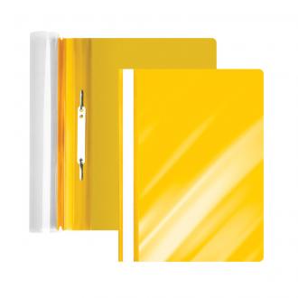 Папка-скоросшиватель, А4, 0,14/<wbr>0,18 мм, ПП, желтый глянцевый, Forofis - Officedom (1)