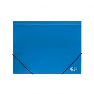 Папка для бумаг на эластичных резинках А4, 0,50мм, ПП, синий, Forofis - Officedom (1)