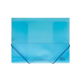 Папка для бумаг на эластичных резинках Forofis, А4, 0,45 мм, ПП, прозрачно-синий - Officedom (1)