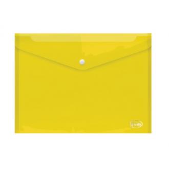Папка-конверт на кнопке, А4, 0,16 мм, ПП, прозрачно-желтый, Forofis - Officedom (1)