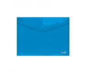 Папка-конверт на кнопке, А4, 0,16 мм, ПП, синий, Forofis | OfficeDom.kz