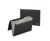 Папка-бокс для бумаг на эластичных резинках Forofis, А4, 0,70 мм, 12 отделений, ПП, черный | OfficeDom.kz
