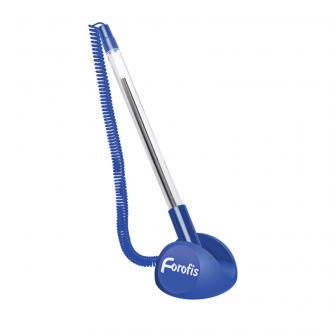 Ручка шариковая на подставке с держателем Forofis, 1,0 мм, синий, в ПВХ упаковке - Officedom (1)