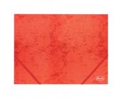 Папка для бумаг на эластичных резинках, А4, картон, 350 г/м2, красный, Forofis | OfficeDom.kz
