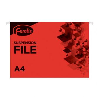 Папка подвесная А4, красный, картон 200 г/<wbr>м2, Forofis - Officedom (1)