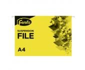 Папка подвесная А4, желтый, картон 200 г/м2, Forofis | OfficeDom.kz