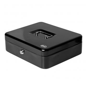 Ящик для денег металлический двухуровневый, 30x24x9см, черный, Forofis - Officedom (2)