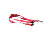 Шнурок для бейджа с металлическим карабином, 45см, ширина 2см, красный, Forofis | OfficeDom.kz