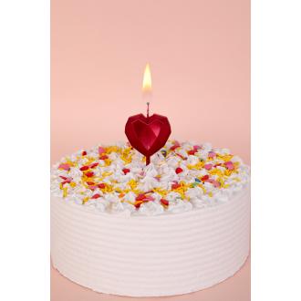 Свеча для торта красное сердечко, BOOMZEE BCD-26 - Officedom (2)