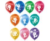 Набор воздушных шаров с рисунком 30 см, 10 шт, 02_Поздравляю!, BOOMZEE BPR-30 | OfficeDom.kz