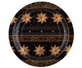 Тарелки бумажные круглые d-23 см, 6 шт, 09_звезды на черном фоне, BOOMZEE TRL-02 | OfficeDom.kz