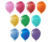 Набор воздушных шаров 25 см, 10 шт, 01-ассорти стандарт, BOOMZEE BLS-25 | OfficeDom.kz