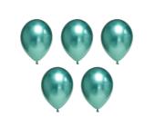 Набор воздушных шаров 30 см, 5 шт, 01_ хром металлик зеленый, BOOMZEE BXMS-30 | OfficeDom.kz