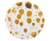Тарелки бумажные круглые d-18 см, 6 шт, 01_фольгированные шарики, BOOMZEE TRL-15 | OfficeDom.kz
