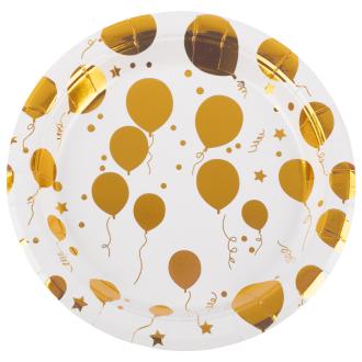 Тарелки бумажные круглые d-18 см, 6 шт, 01_фольгированные шарики, BOOMZEE TRL-15 - Officedom (1)