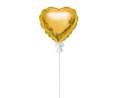 Шар самодув "Сердце" 11x10,5 см, золото, BOOMZEE FBZ-02 | OfficeDom.kz