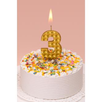Свеча для торта "Цифра 3", BOOMZEE BCD-14 - Officedom (2)