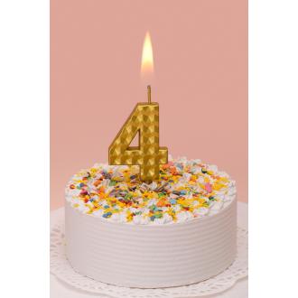 Свеча для торта "Цифра 4", BOOMZEE BCD-14 - Officedom (2)