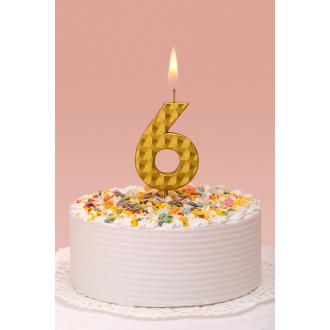 Свеча для торта "Цифра 6", BOOMZEE BCD-14 - Officedom (2)
