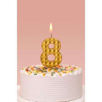 Свеча для торта "Цифра 8", BOOMZEE BCD-14 - Officedom (2)