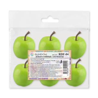 Муляж в миниатюре "Яблоко" 3 см, 6 шт, 01 зеленое яблоко, Blumentag RDF-04 - Officedom (2)