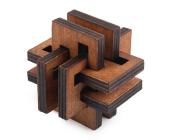 Головоломка деревянная "Двойной крест" 6 элементов, DELFBRICK DLS-21 | OfficeDom.kz