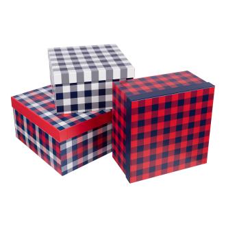 Набор подарочных коробок 3 шт, 03 Клетка, Stilerra SBOX-S5-3 - Officedom (1)