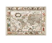 Пазл 2000 элементов Географическая карта мира, премиальная коллекция, ФРЕЯ TOP-PZL-2000/01 | OfficeDom.kz