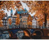 Мозаика кристальная (алмазная) на подрамнике "Осень в Амстердаме" 50х40 см, ФРЕЯ ALPD-146 | OfficeDom.kz