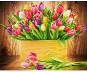 Мозаика кристальная (алмазная) 40х50см "Тюльпаны", ФРЕЯ ALV-80 | OfficeDom.kz