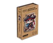 Пазл фигурный деревянный "Кот-пират" 155 элементов, ФРЕЯ PZLF-008 | OfficeDom.kz