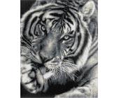 Мозаика кристальная (алмазная) на подрамнике "Черно-белый тигр" 40х50 см, ФРЕЯ ALPD-128 | OfficeDom.kz