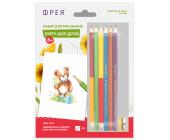 Скетч для раскрашивания цветными карандашами "Медвежонок-садовод" 29,7х14,8см, 1 л., ФРЕЯ RPSK-0014 | OfficeDom.kz