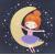 Мозаика кристальная (алмазная) постер "Лунная девочка" 30х30 см, ФРЕЯ ALBP-295 - Officedom (1)