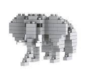 Конструктор пластиковый №02 Слон, 150 элементов, Поделкин PLK-01 | OfficeDom.kz