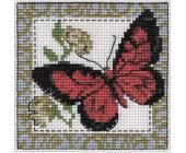 Набор для вышивания "Бабочка бордовая", 10х9 см, Klart 5-057 | OfficeDom.kz