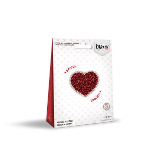 Набор для вышивания "Брошь.Сердце", 5,5х4,5 см, Klart 10-011 - Officedom (2)