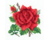 Набор для вышивания "Красная роза", 12,5х12,5 см, Klart 8-351 | OfficeDom.kz