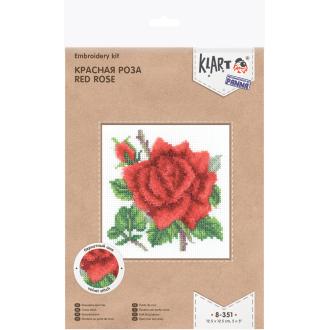 Набор для вышивания "Красная роза", 12,5х12,5 см, Klart 8-351 - Officedom (2)